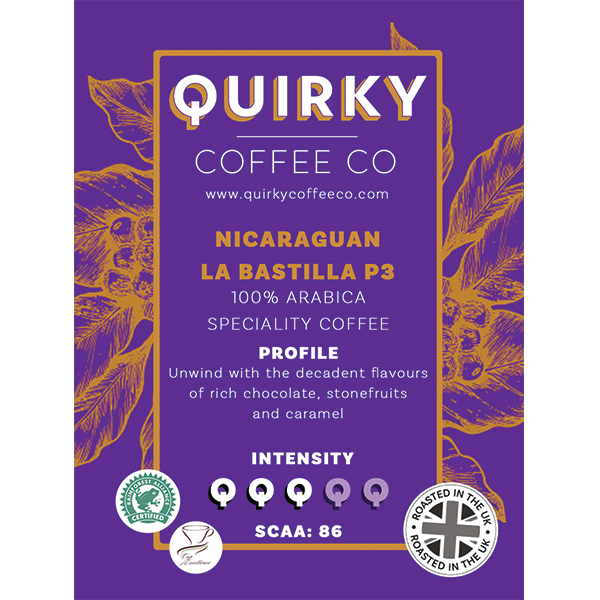 quirky coffee label design