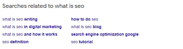 google related keywords